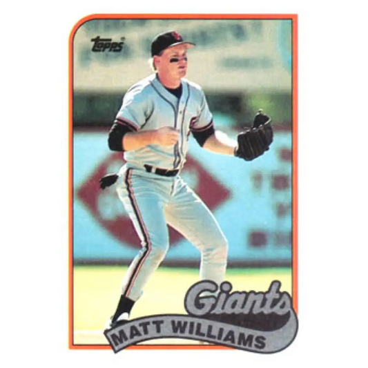 1989 Topps #628 Matt Williams NM-MT San Francisco Giants Baseball Card Image 1