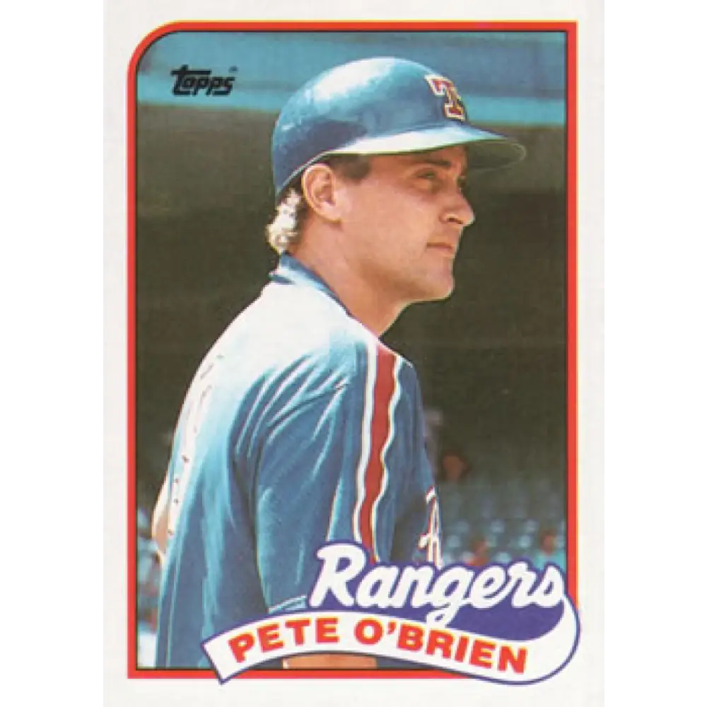 1989 Topps #629 Pete O'Brien NM-MT Texas Rangers Baseball Card Image 1