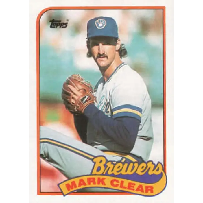 1989 Topps #63 Mark Clear NM-MT Milwaukee Brewers Baseball Card Image 1