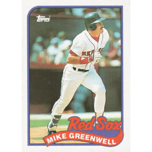 1989 Topps #630 Mike Greenwell NM-MT Boston Red Sox Baseball Card Image 1