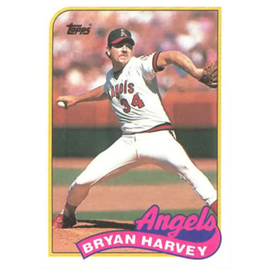 1989 Topps #632 Bryan Harvey NM-MT RC Rookie California Angels Baseball Card Image 1
