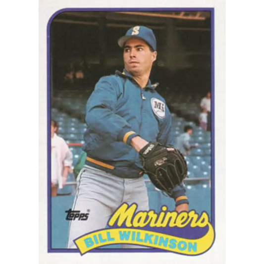 1989 Topps #636 Bill Wilkinson NM-MT Seattle Mariners Baseball Card Image 1