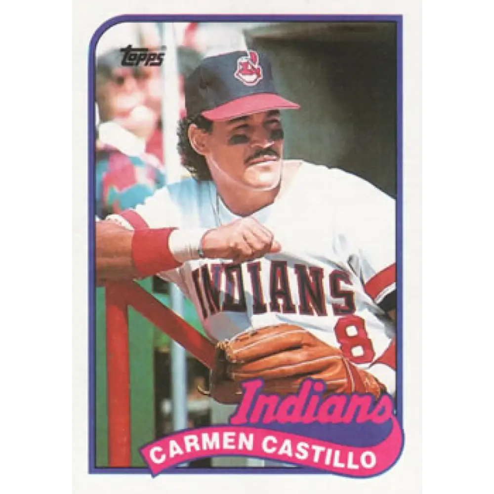 1989 Topps #637 Carmen Castillo NM-MT Cleveland Indians Baseball Card Image 1