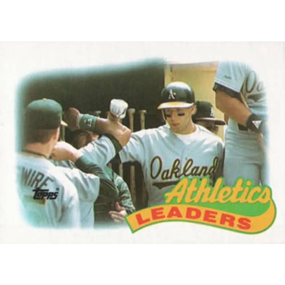 1989 Topps #639 Walt Weiss Oakland A's TL NM-MT Oakland Athletics Baseball Card Image 1