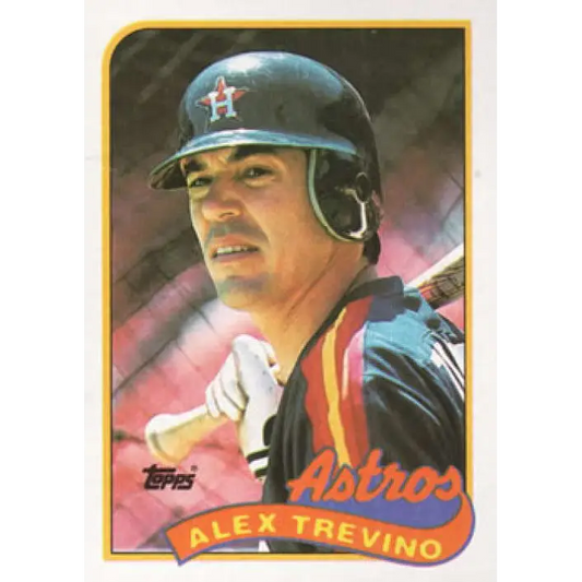 1989 Topps #64 Alex Trevino NM-MT Houston Astros Baseball Card Image 1
