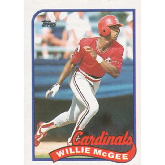 1989 Topps #640 Willie McGee NM-MT St. Louis Cardinals Baseball Card Image 1