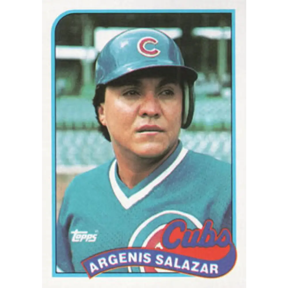 1989 Topps #642 Angel Salazar NM-MT Chicago Cubs Baseball Card Image 1