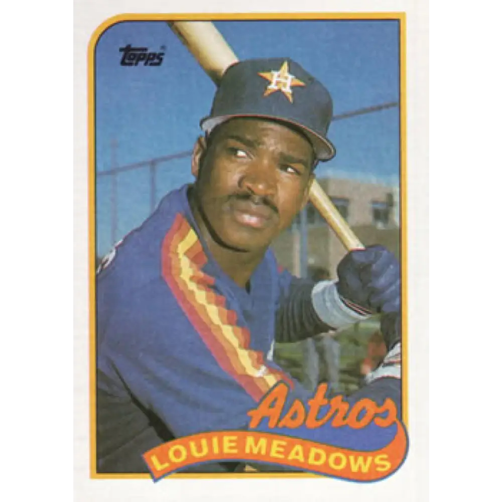 1989 Topps #643 Louie Meadows NM-MT Houston Astros Baseball Card Image 1