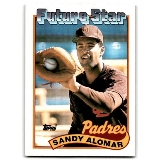1989 Topps #648a Sandy Alomar Jr. NM-MT San Diego Padres Baseball Card Image 1