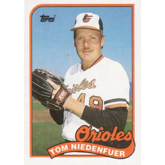 1989 Topps #651 Tom Niedenfuer NM-MT Baltimore Orioles Baseball Card Image 1