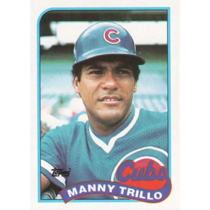 1989 Topps #66 Manny Trillo NM-MT Chicago Cubs Baseball Card Image 1