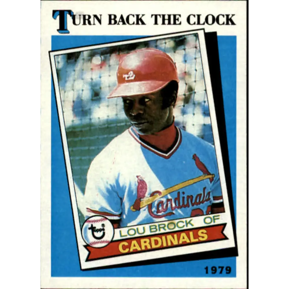 1989 Topps #662 Lou Brock NM-MT St. Louis Cardinals Baseball Card Image 1
