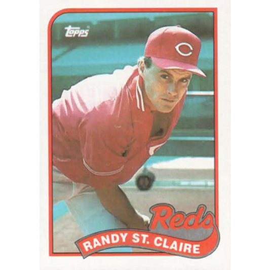 1989 Topps #666 Randy St. Claire NM-MT Cincinnati Reds Baseball Card Image 1