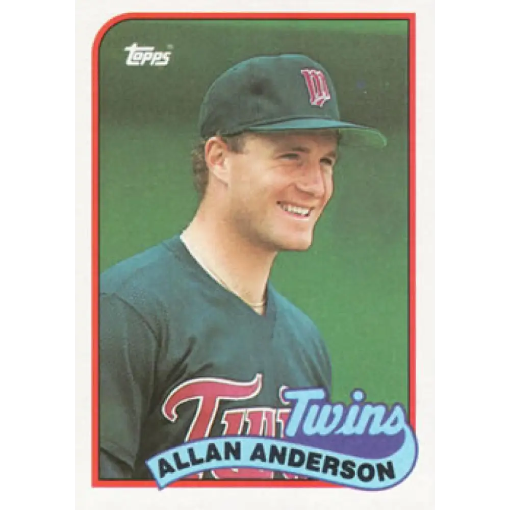 1989 Topps #672 Allan Anderson NM-MT Minnesota Twins Baseball Card Image 1