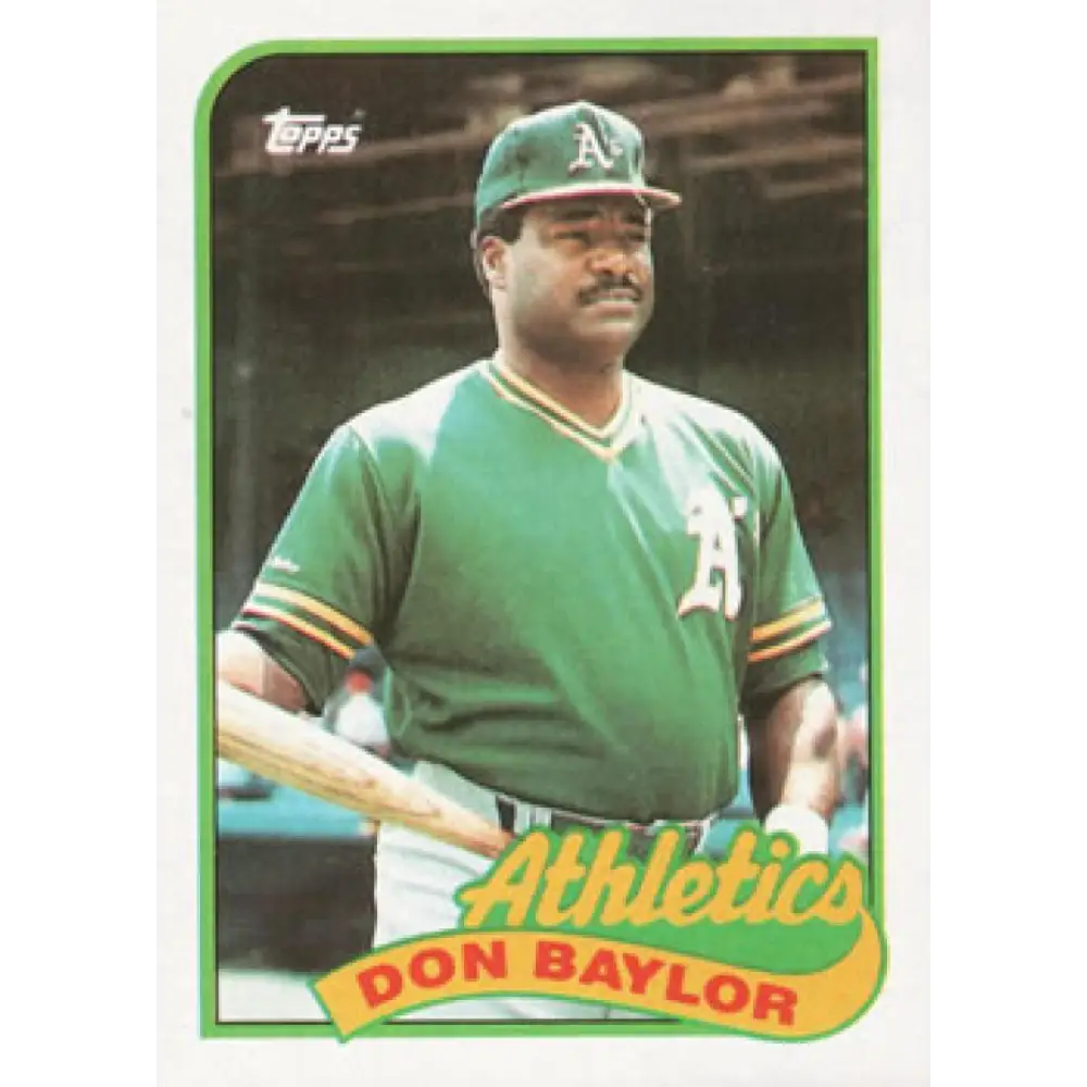 1989 Topps #673 Don Baylor NM-MT Oakland Athletics Baseball Card Image 1