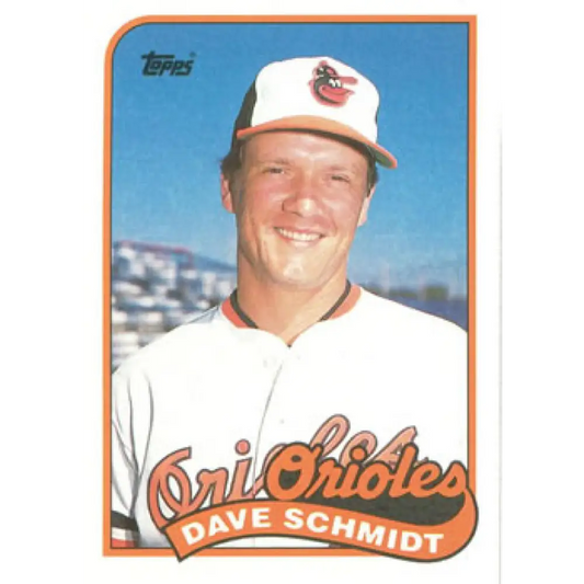 1989 Topps #677 Dave Schmidt NM-MT Baltimore Orioles Baseball Card Image 1