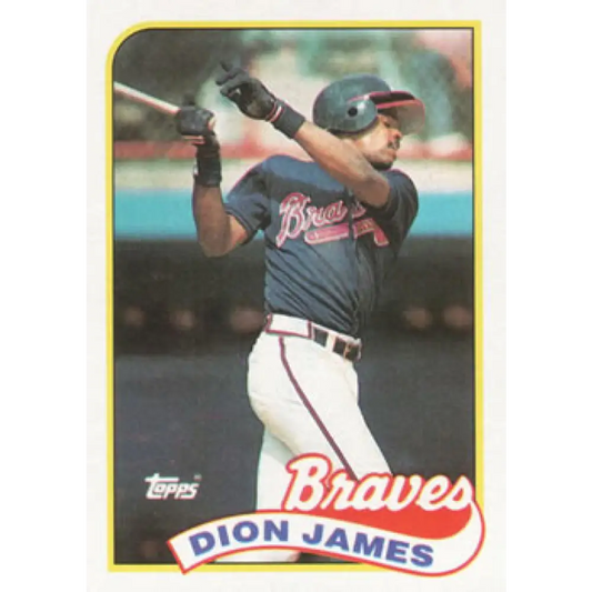 1989 Topps #678 Dion James NM-MT Atlanta Braves Baseball Card Image 1