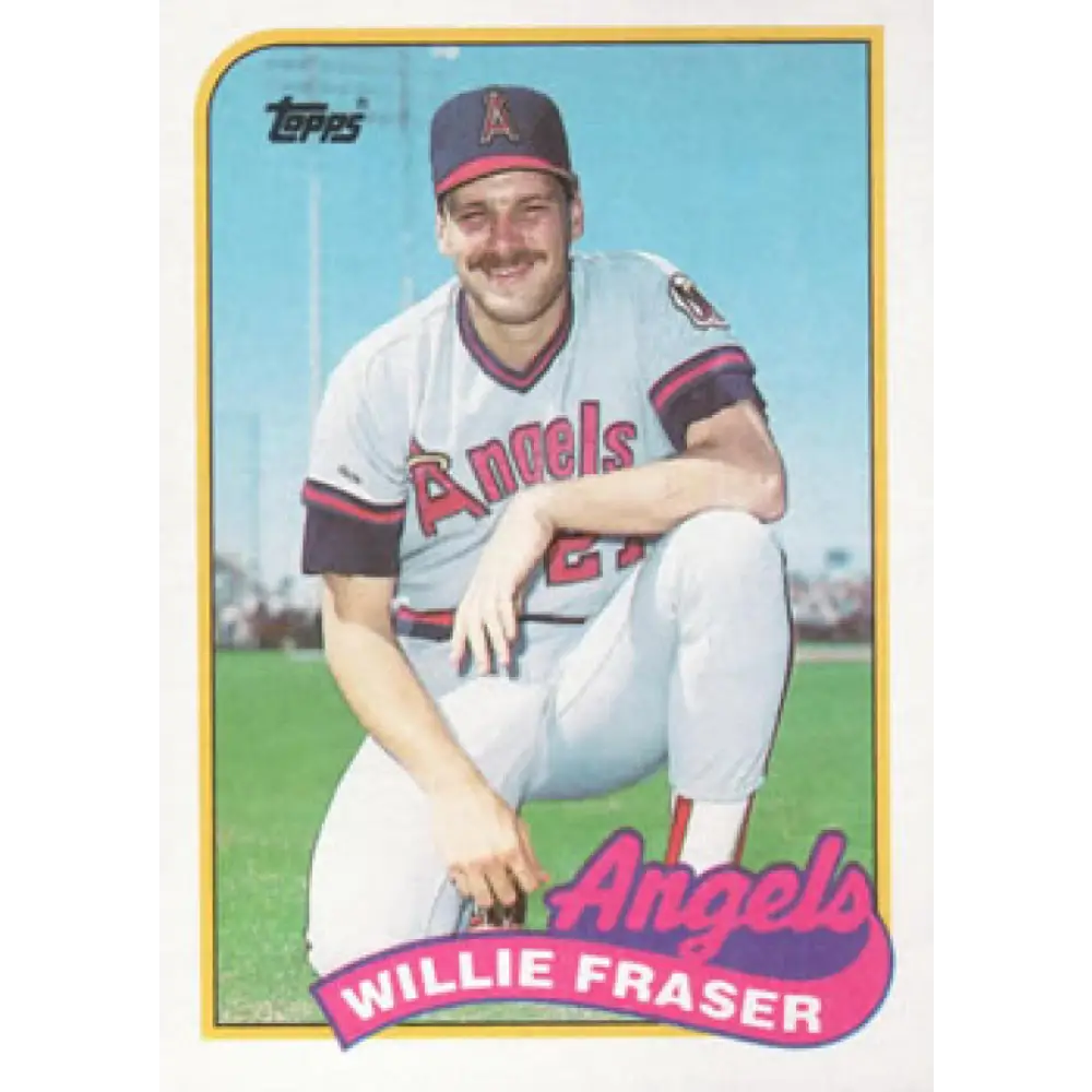 1989 Topps #679 Willie Fraser NM-MT California Angels Baseball Card Image 1