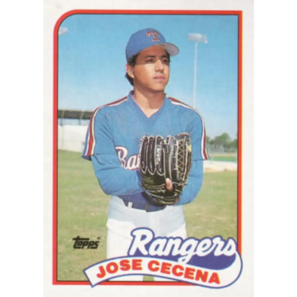 1989 Topps #683 Jose Cecena NM-MT RC Rookie Texas Rangers Baseball Card Image 1