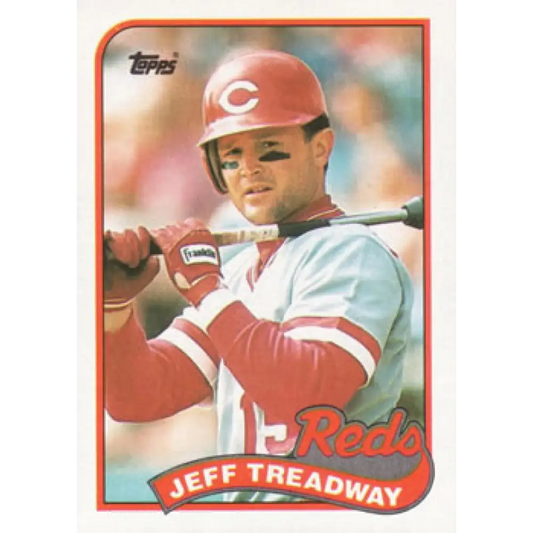 1989 Topps #685 Jeff Treadway NM-MT Cincinnati Reds Baseball Card Image 1