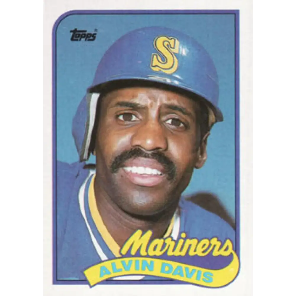 1989 Topps #687 Alvin Davis NM-MT Seattle Mariners Baseball Card Image 1