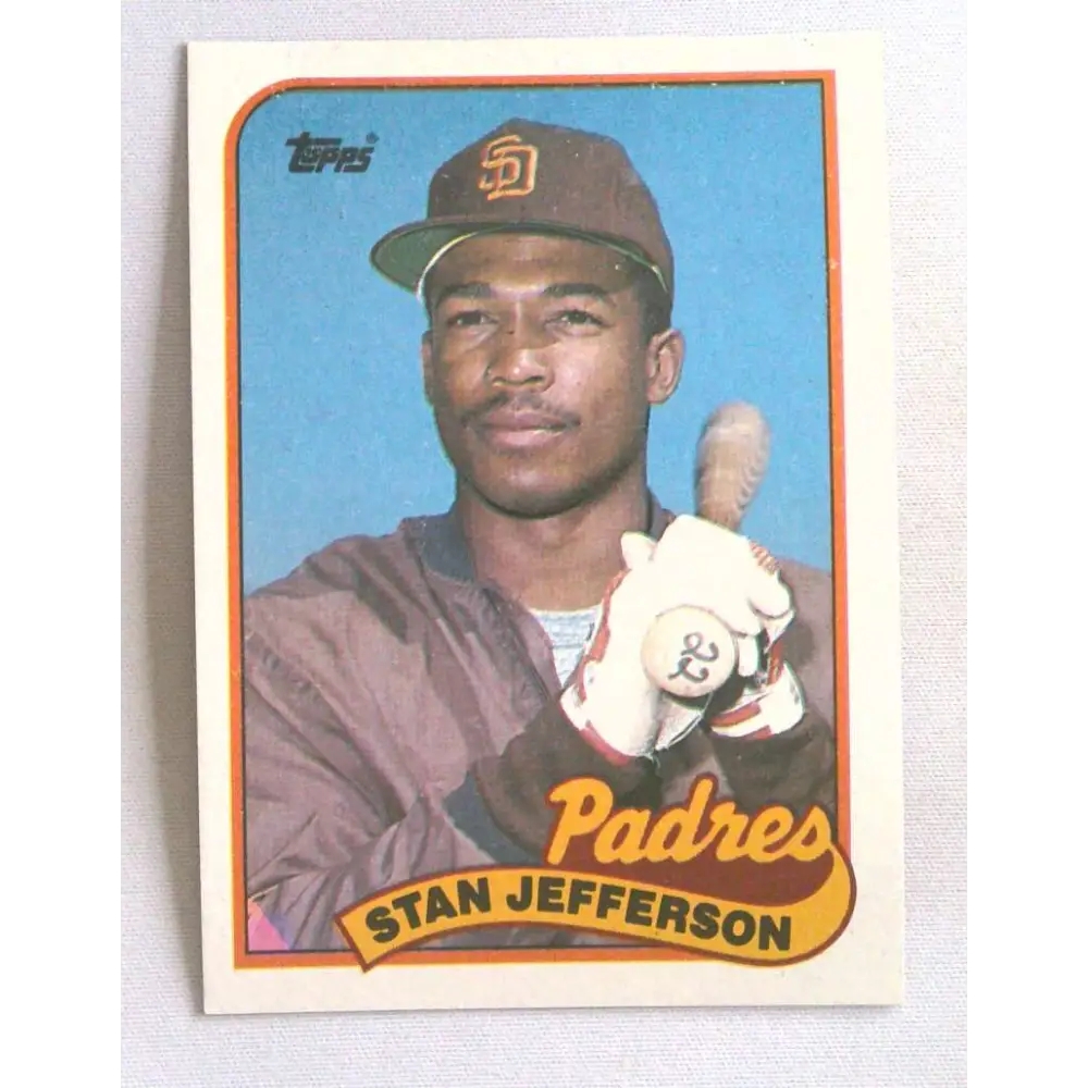 1989 Topps #689a Stan Jefferson NM-MT San Diego Padres Baseball Card Image 1