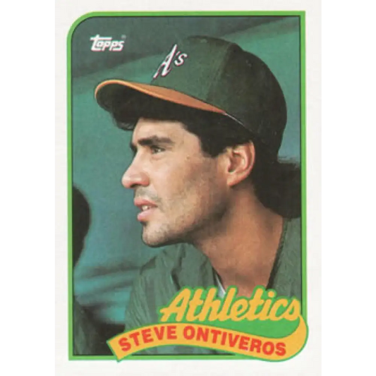 1989 Topps #692 Steve Ontiveros NM-MT Oakland Athletics Baseball Card Image 1