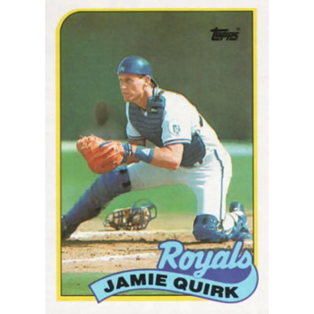 1989 Topps #702 Jamie Quirk NM-MT Kansas City Royals Baseball Card Image 1