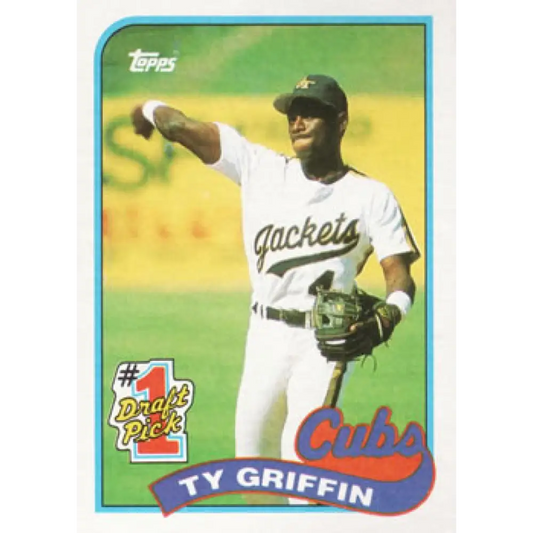 1989 Topps #713 Ty Griffin FDP NM-MT Chicago Cubs Baseball Card Image 1