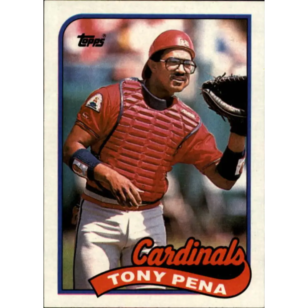 1989 Topps #715 Tony Pena NM-MT St. Louis Cardinals Baseball Card Image 1