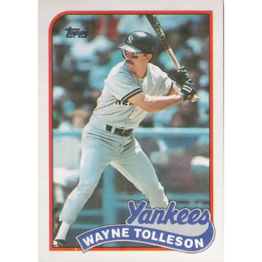 1989 Topps #716 Wayne Tolleson NM-MT New York Yankees Baseball Card Image 1