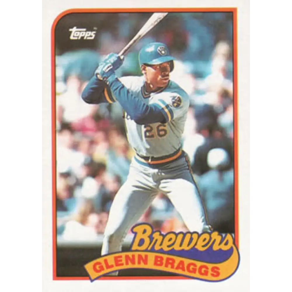 1989 Topps #718 Glenn Braggs NM-MT Milwaukee Brewers Baseball Card Image 1
