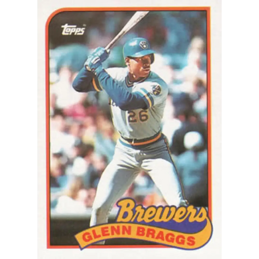 1989 Topps #718 Glenn Braggs NM-MT Milwaukee Brewers Baseball Card Image 1