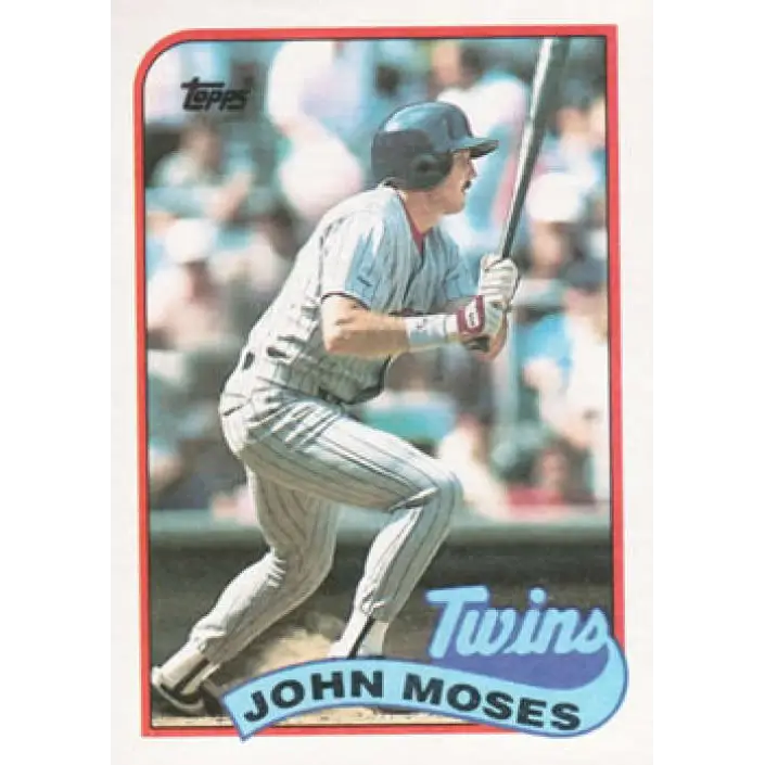 1989 Topps #72 John Moses NM-MT Minnesota Twins Baseball Card Image 1