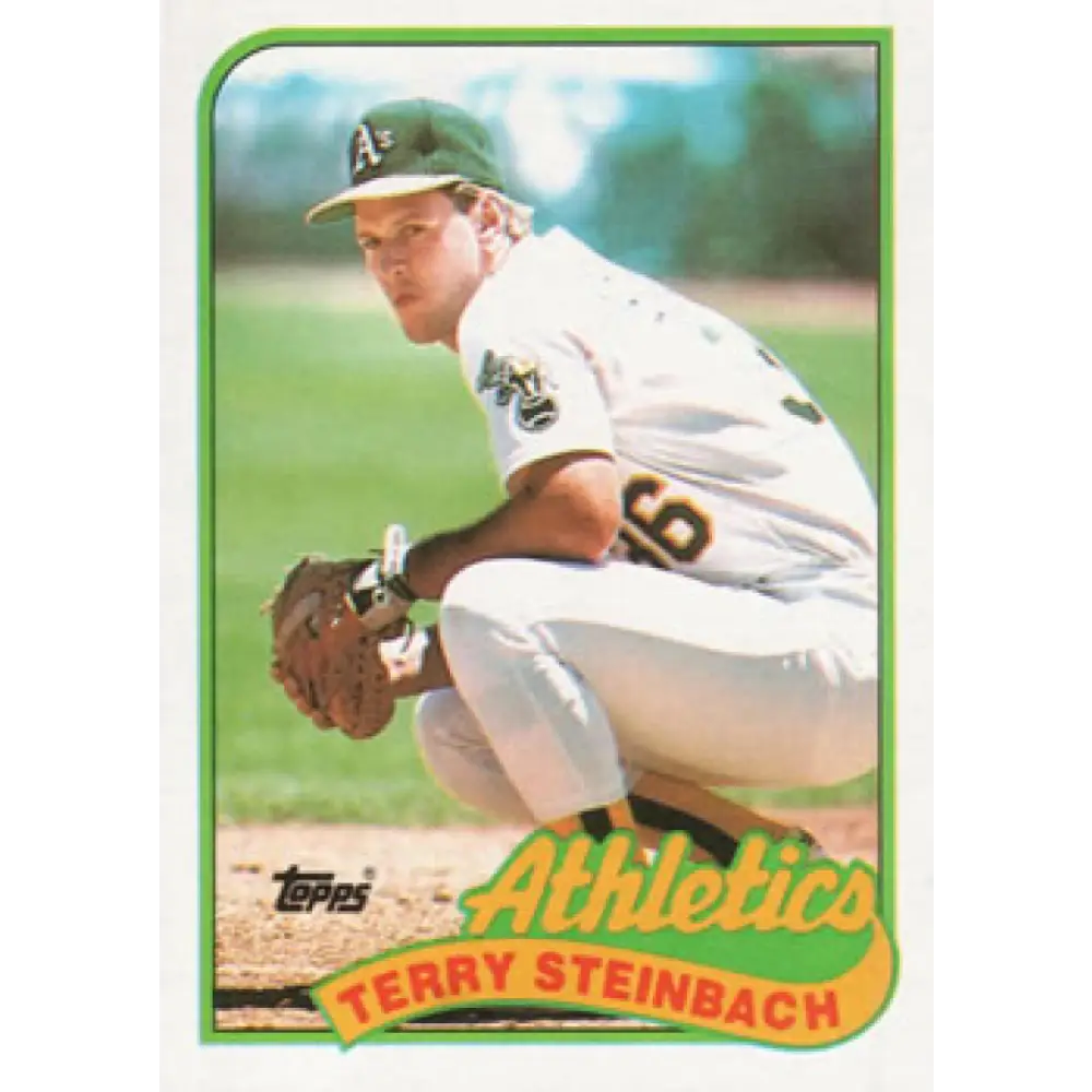1989 Topps #725 Terry Steinbach NM-MT Oakland Athletics Baseball Card Image 1