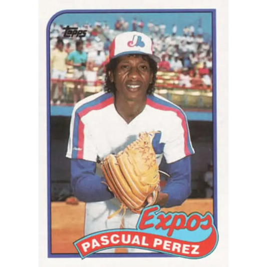 1989 Topps #73 Pascual Perez NM-MT Montreal Expos Baseball Card Image 1