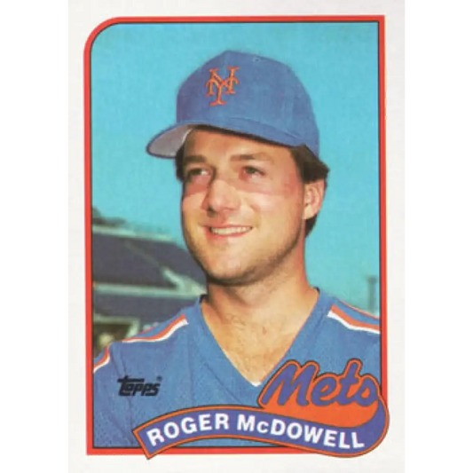 1989 Topps #735 Roger McDowell NM-MT New York Mets Baseball Card Image 1