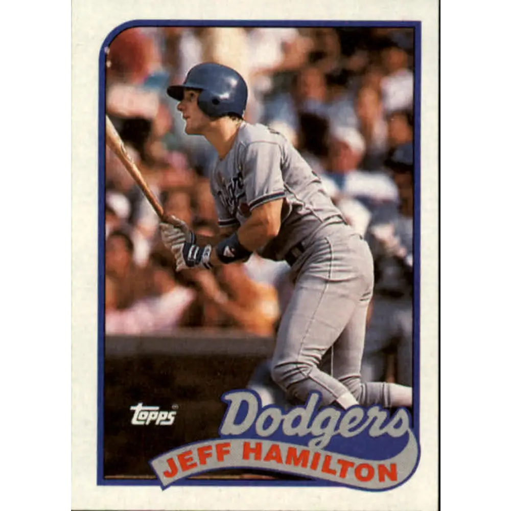 1989 Topps #736 Jeff Hamilton NM-MT Los Angeles Dodgers Baseball Card Image 1