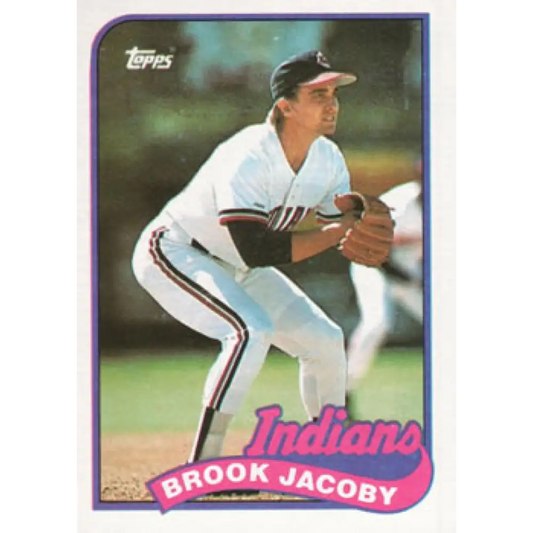 1989 Topps #739 Brook Jacoby NM-MT Cleveland Indians Baseball Card Image 1