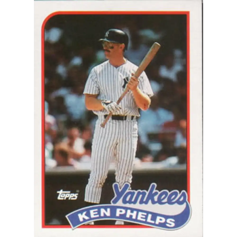 1989 Topps #741 Ken Phelps NM-MT New York Yankees Baseball Card Image 1