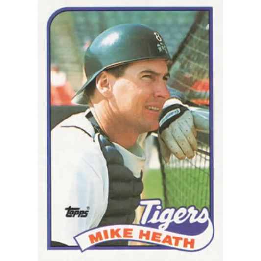 1989 Topps #743 Mike Heath NM-MT Detroit Tigers Baseball Card Image 1