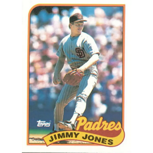 1989 Topps #748 Jimmy Jones NM-MT San Diego Padres Baseball Card Image 1