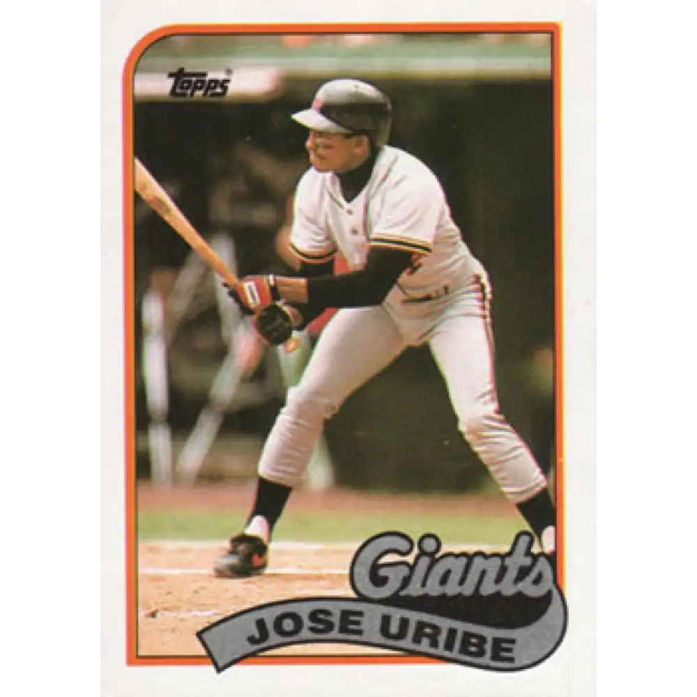 1989 Topps #753 Jose Uribe NM-MT San Francisco Giants Baseball Card Image 1