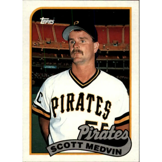 1989 Topps #756 Scott Medvin NM-MT RC Rookie Pittsburgh Pirates Baseball Card Image 1