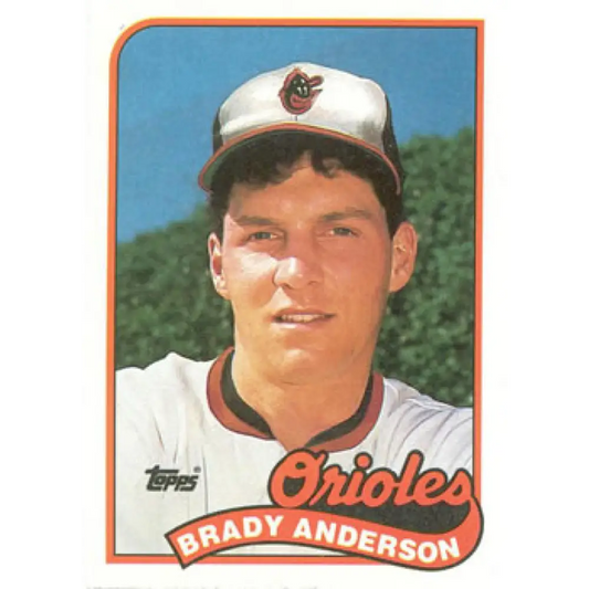 1989 Topps #757 Brady Anderson NM-MT RC Rookie Baltimore Orioles Baseball Card Image 1