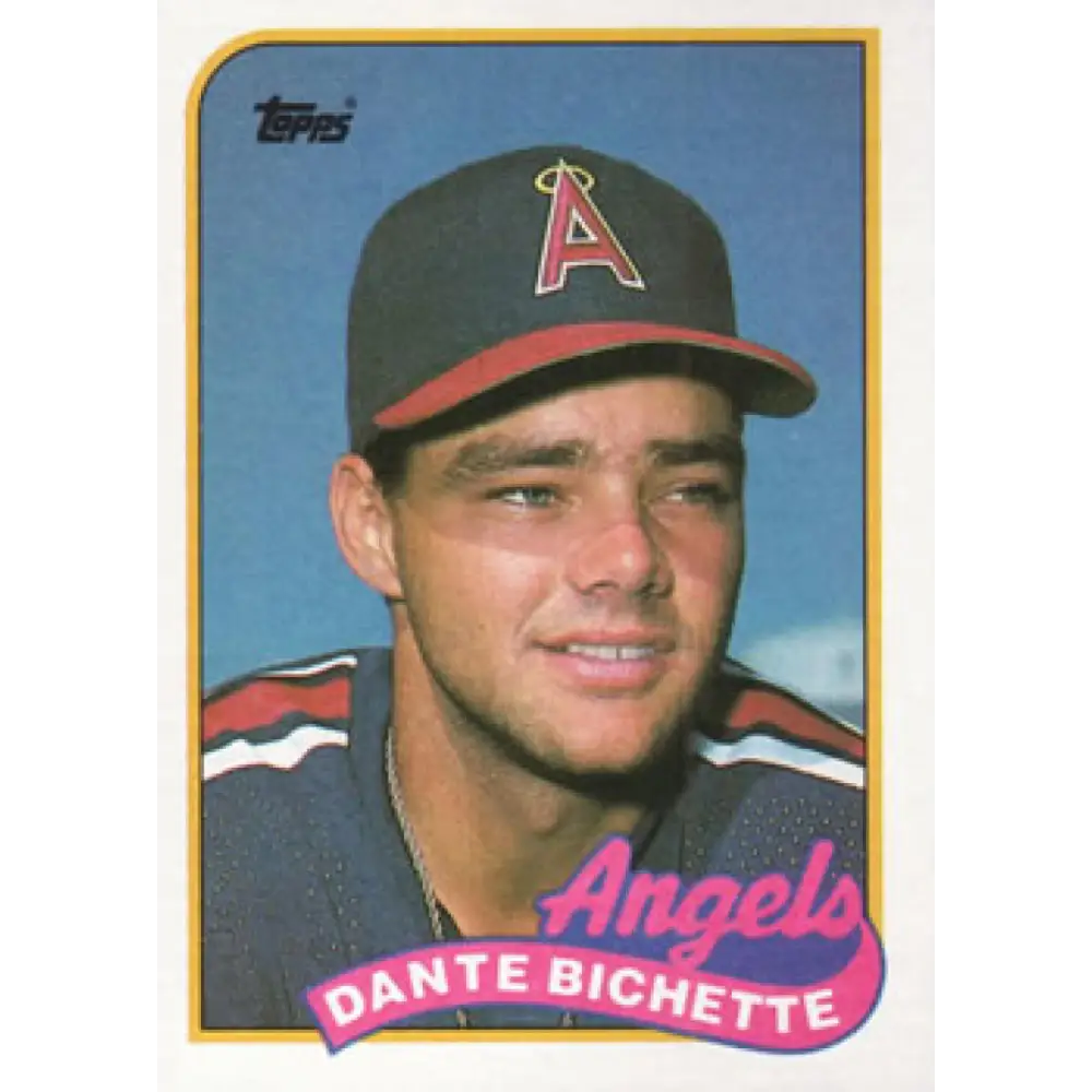 1989 Topps #761 Dante Bichette NM-MT RC Rookie California Angels Baseball Card Image 1