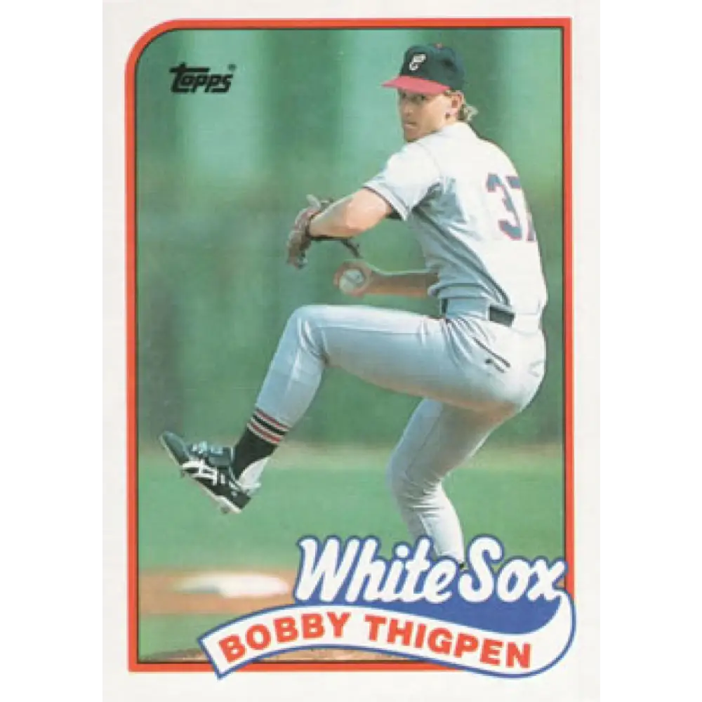 1989 Topps #762 Bobby Thigpen NM-MT Chicago White Sox Baseball Card Image 1