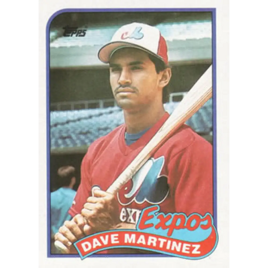 1989 Topps #763 Dave Martinez NM-MT Montreal Expos Baseball Card Image 1