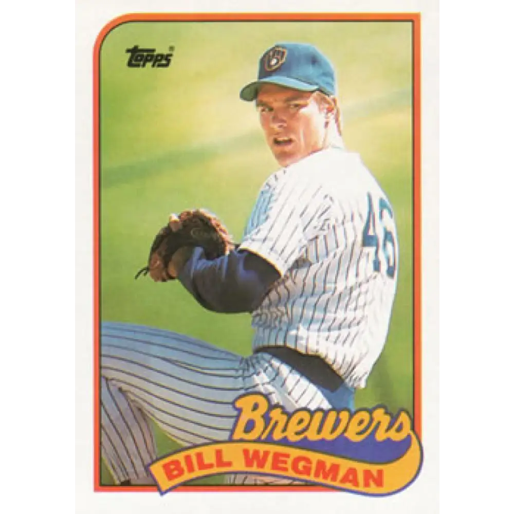 1989 Topps #768 Bill Wegman NM-MT Milwaukee Brewers Baseball Card Image 1