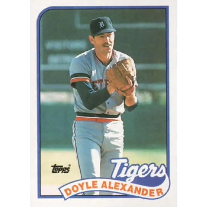 1989 Topps #77 Doyle Alexander NM-MT Detroit Tigers Baseball Card Image 1